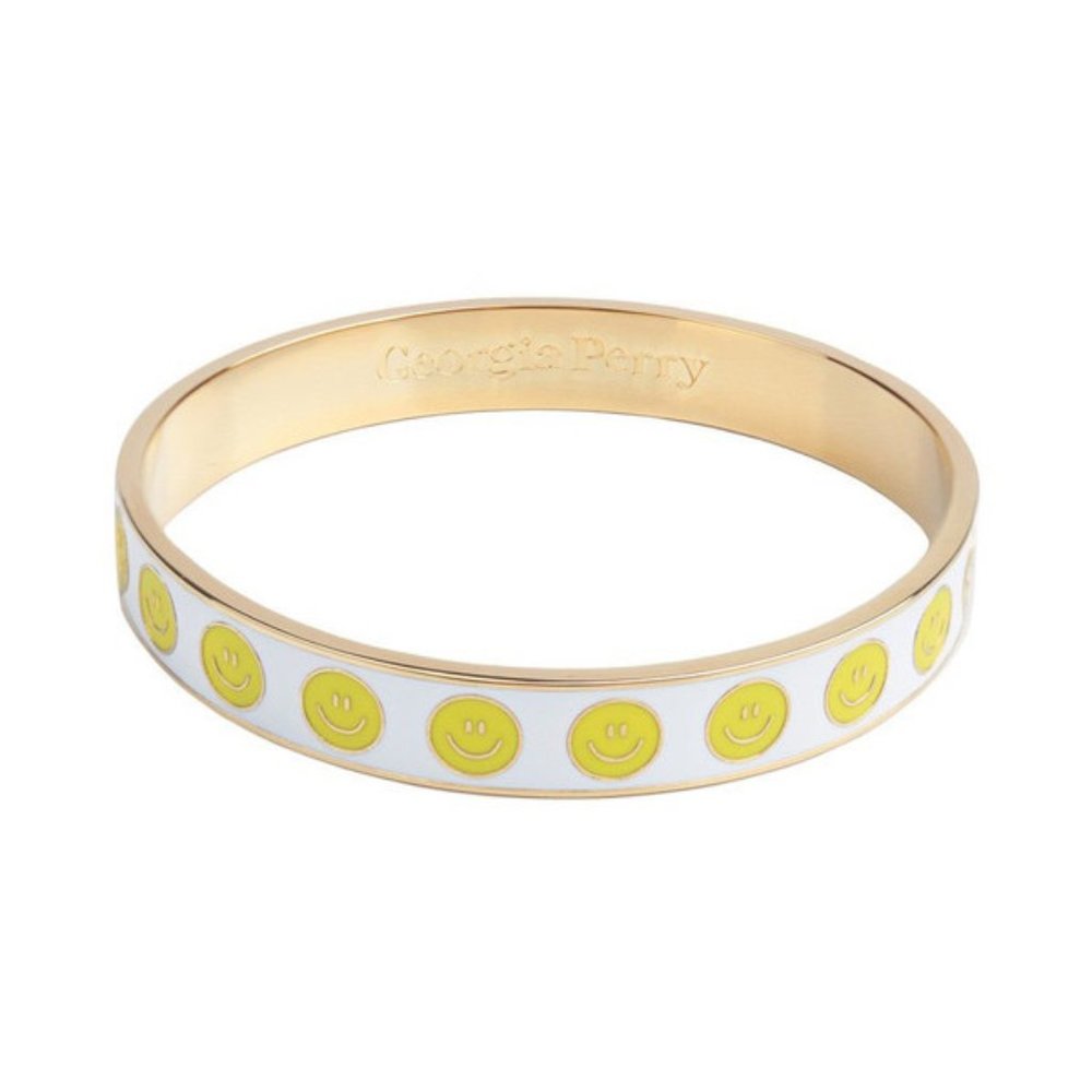 GEORGIA PERRY Happy Face Emoji Bangle Bracelet